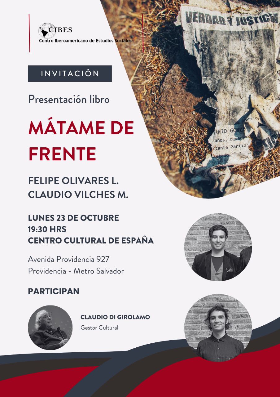 «Mátame de frente». Nuevo libro editado por CIBES se presenta en Santiago
